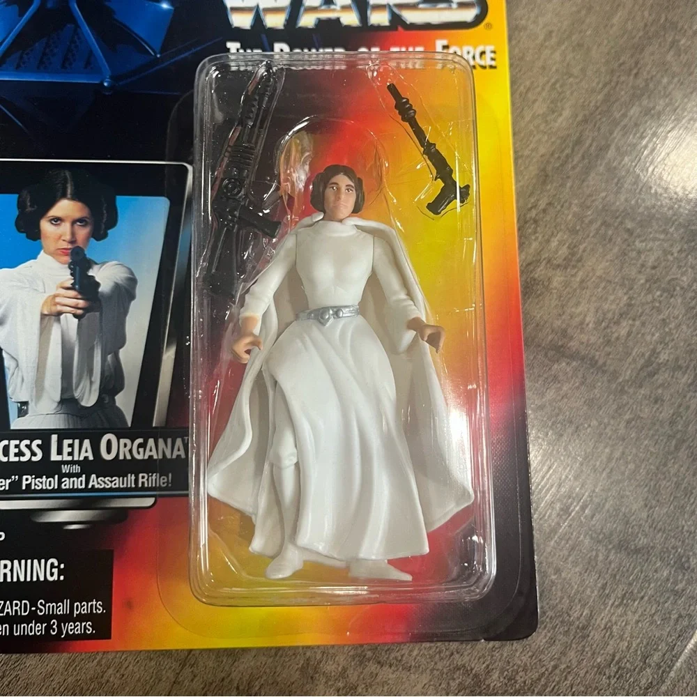 1995 Kenner Star Wars POTF Red Card Princess Leia Organa 3.75